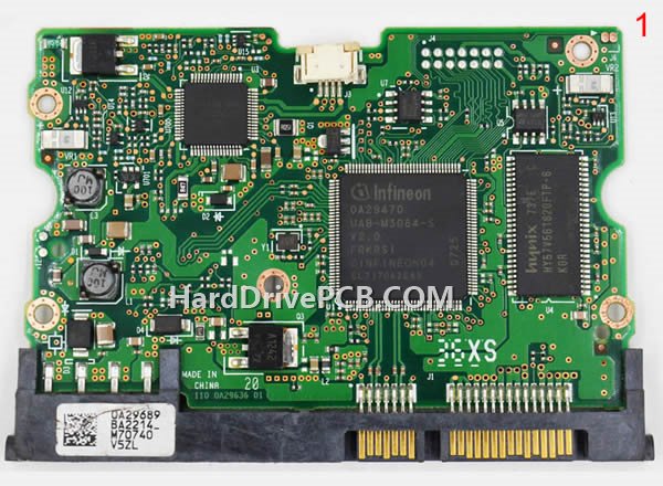 (image for) Hitachi HUA721050KLA330 PCB 0A29470 - Click Image to Close