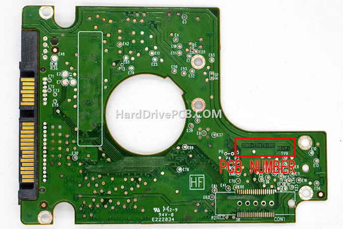 (image for) WD WD2500BVVT PCB 2060-771672-001